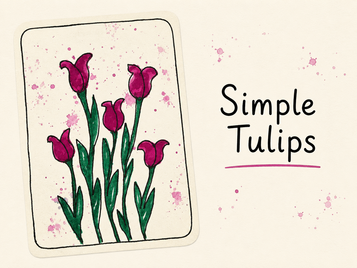 Simple Tulip Drawing