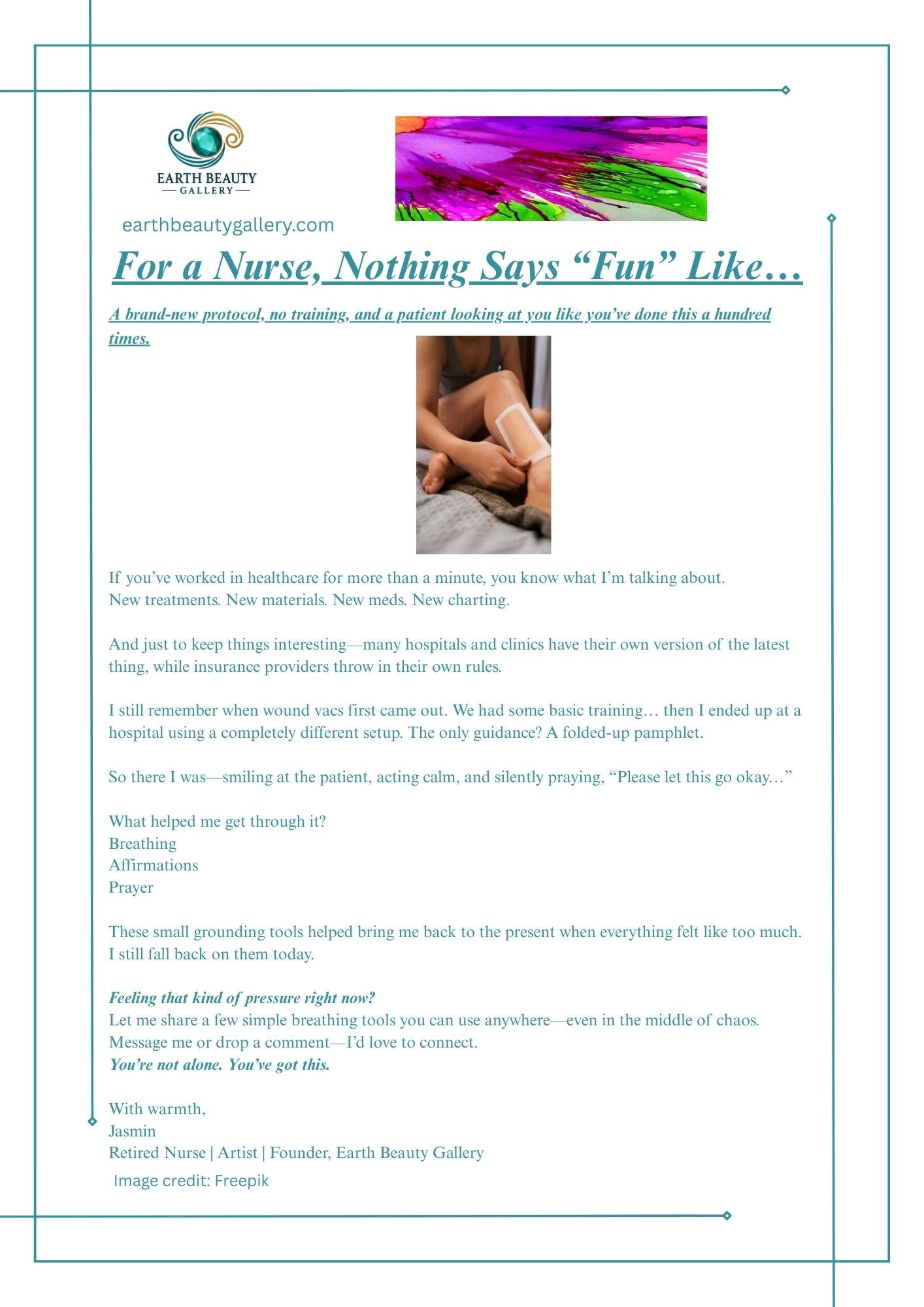 For A Nurse Nothing Says 