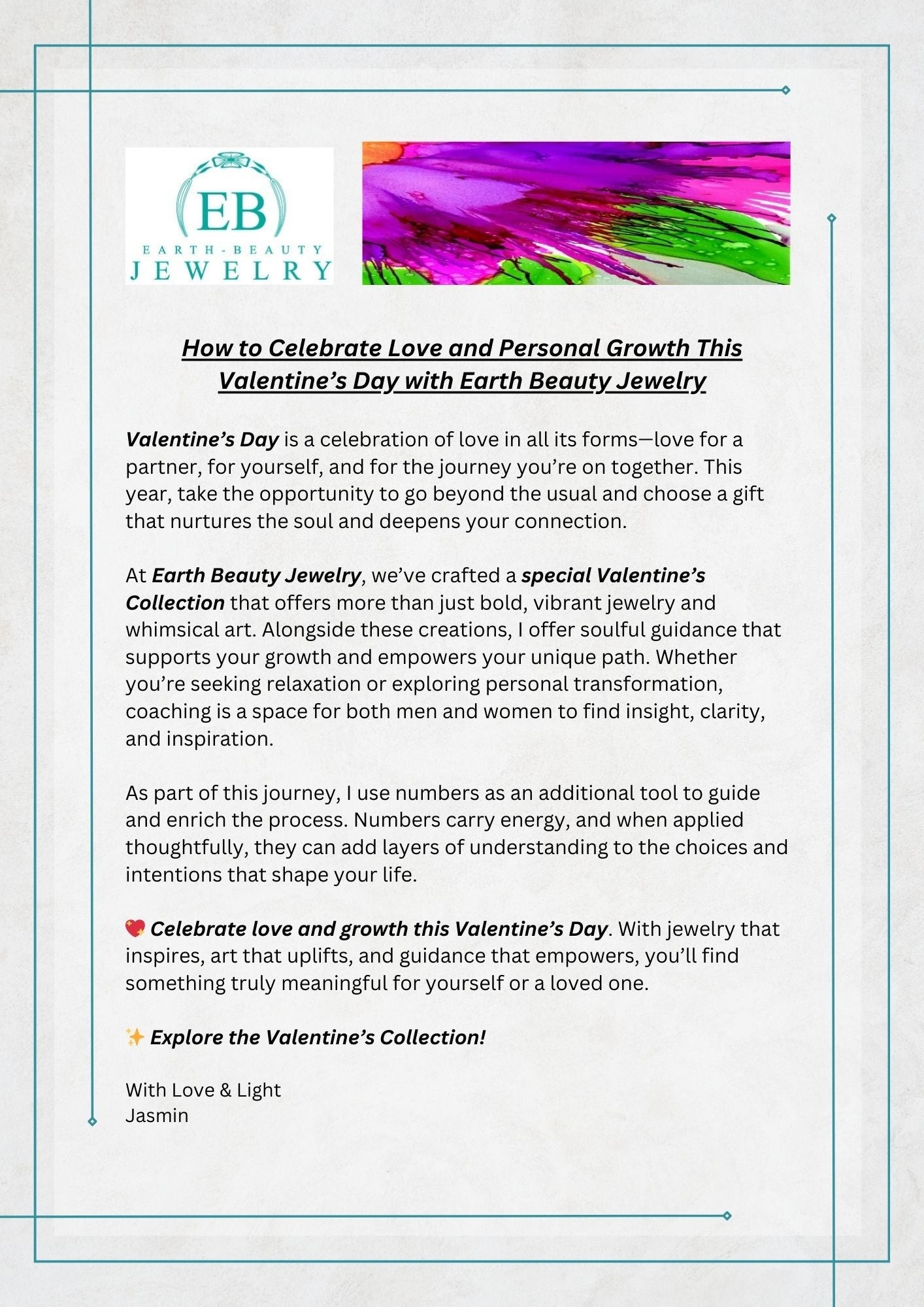 How to Celebrate Love and Personal Growth This Valentine's Day with Earth Beauty Jewelry