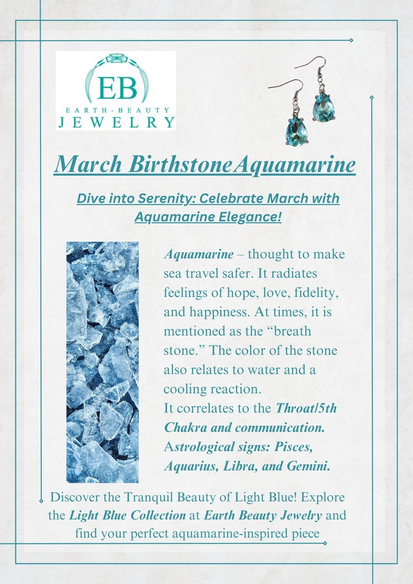 March Birthstone Aquamarine
