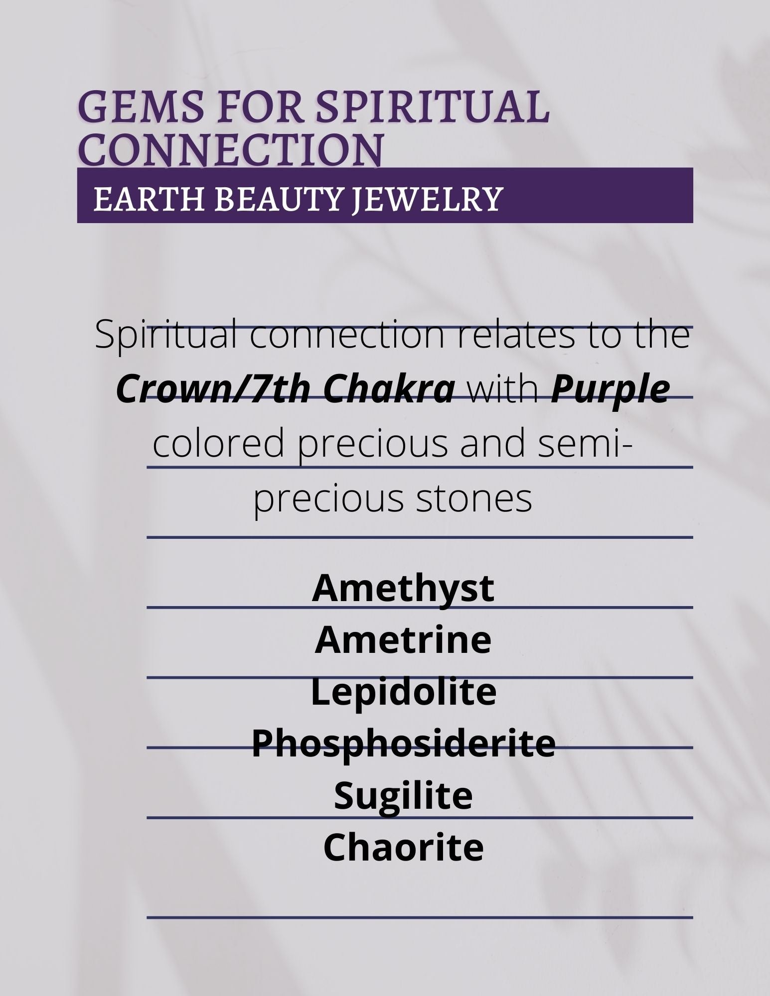 Gems for Spiritual Connection