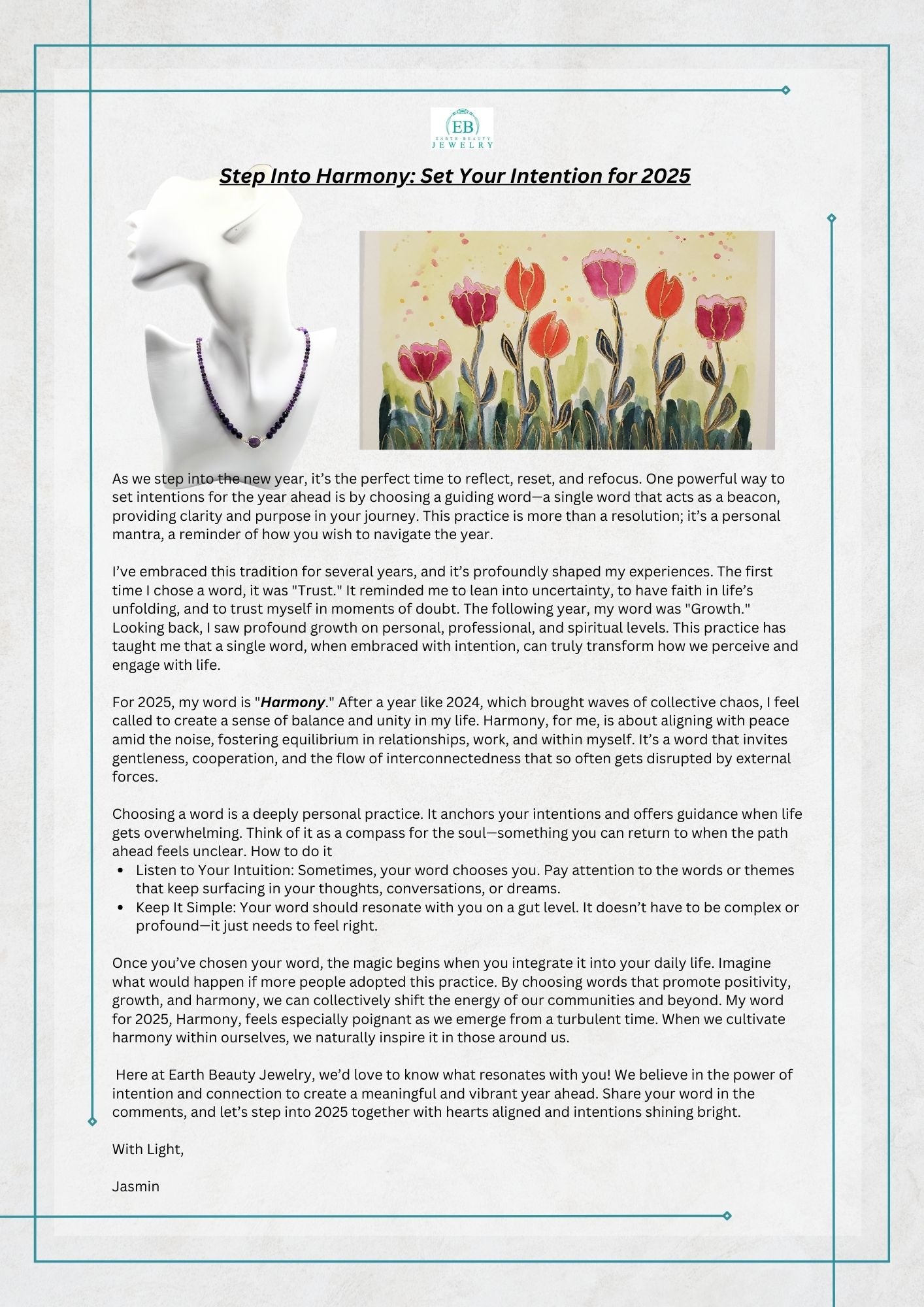 Step Into Harmony: Set Your Intention for 2025