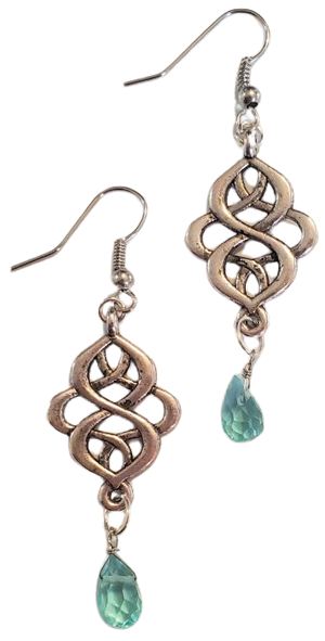 Blue Crystal Nouveau Earrings