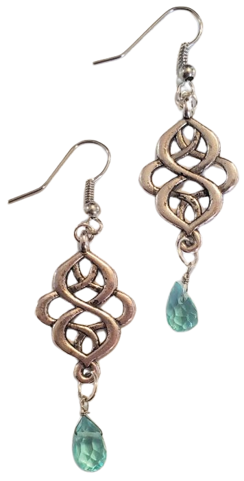 Blue Crystal Nouveau Earrings
