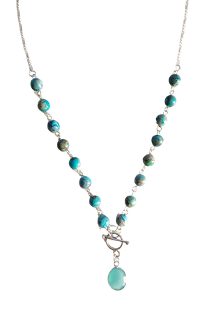 Aquatera Jasper Silver Necklace