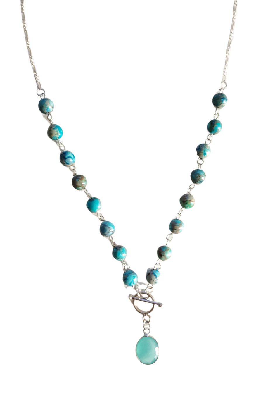 Aquatera Jasper Silver Necklace