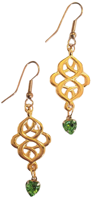 Heart Swarovski Crystal Nouveau Earrings