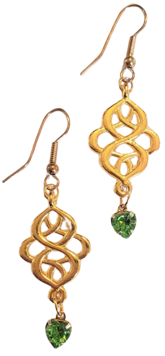 Heart Swarovski Crystal Nouveau Earrings