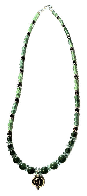 Aventurine Jade Garnet Necklace
