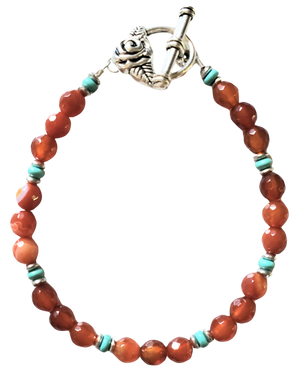 Carnelian Turquoise Bracelet