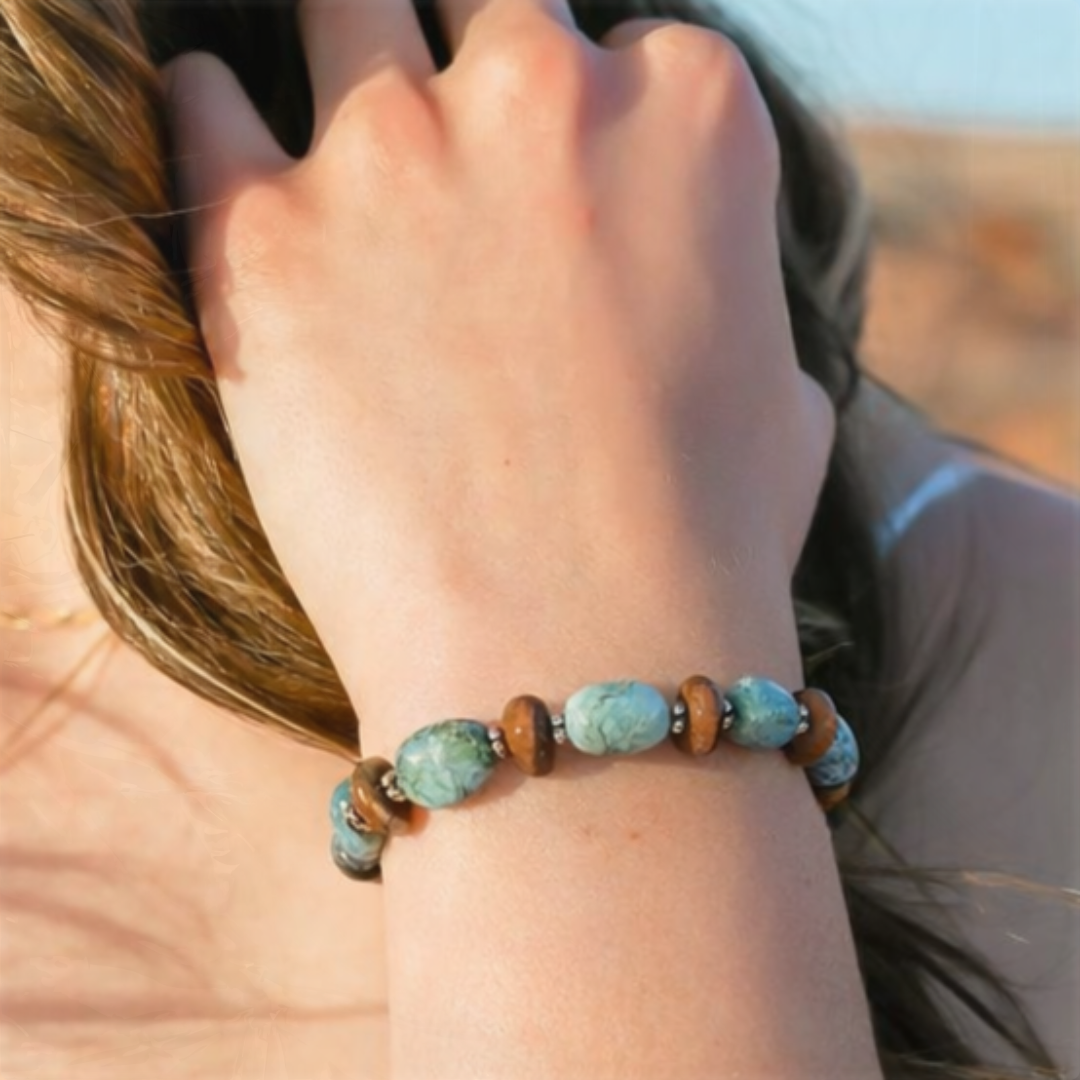 Amazonite Tiger Eye Bracelet