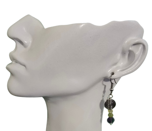 Citrine Peridot Amethyst Coin Earrings