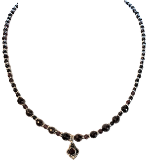 Faceted Garnet Florette Necklace
