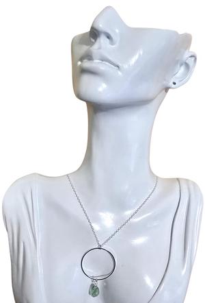 Faceted Fluorite Hoop Necklace 2