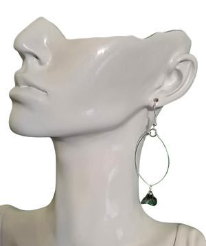 Fluorite Oval Hoop Earrings