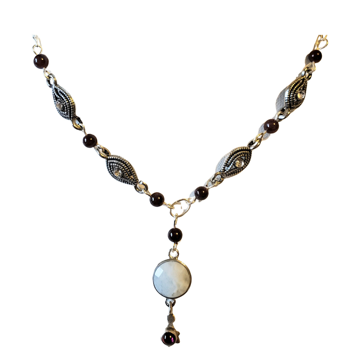 Garnet Drop Necklace