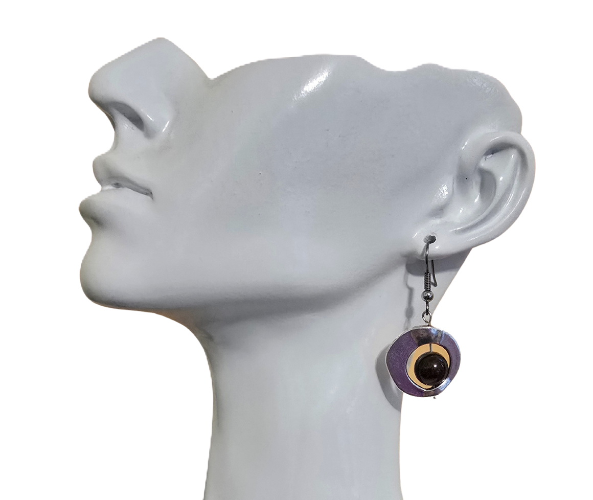 Garnet Slip Bead Earrings