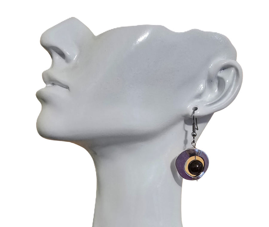 Garnet Slip Bead Earrings