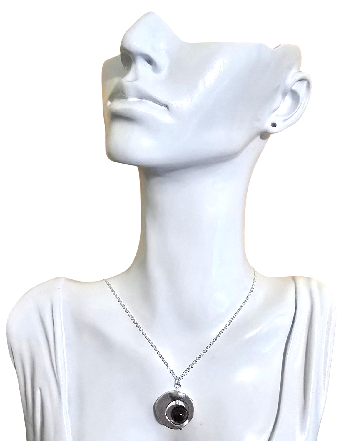 Garnet Slip Bead Necklace