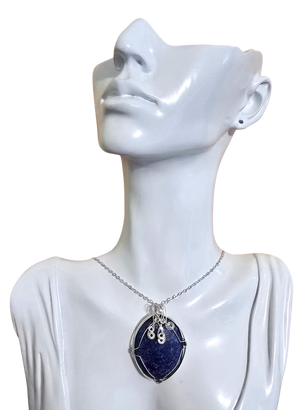 Lapis Lazuli Wire Wrap Necklace 3