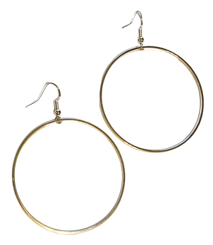 Large Single Loop Hoop Earrings