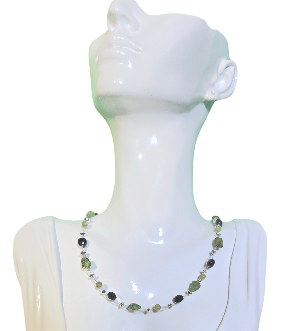 Peridot Amethyst Illusion Necklace