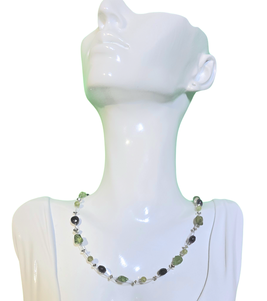 Peridot Amethyst Illusion Necklace