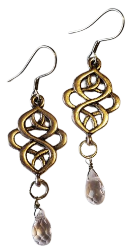 Pink Crystal Nouveau Earrings