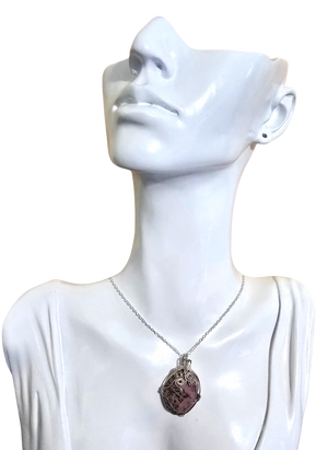 Rhodonite Wire Wrap Necklace
