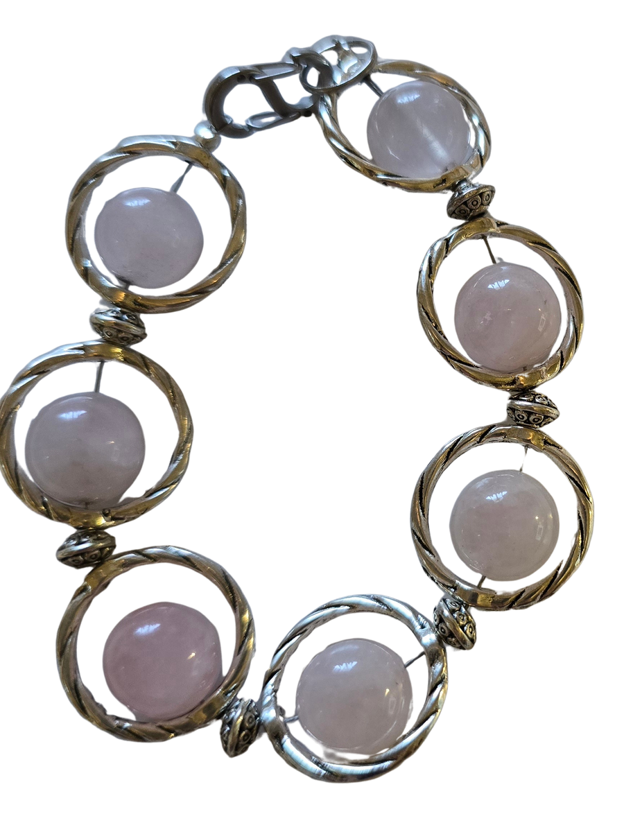 Rose Quartz Circle Bracelet