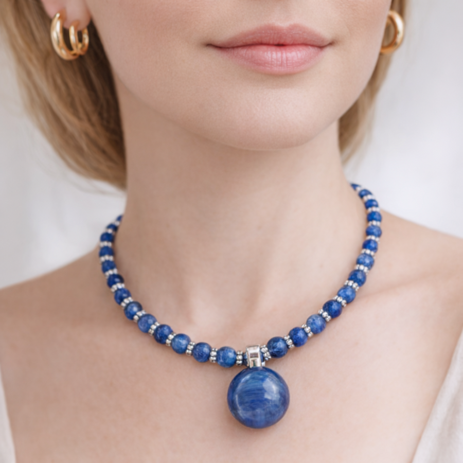 Round Kyanite Necklace