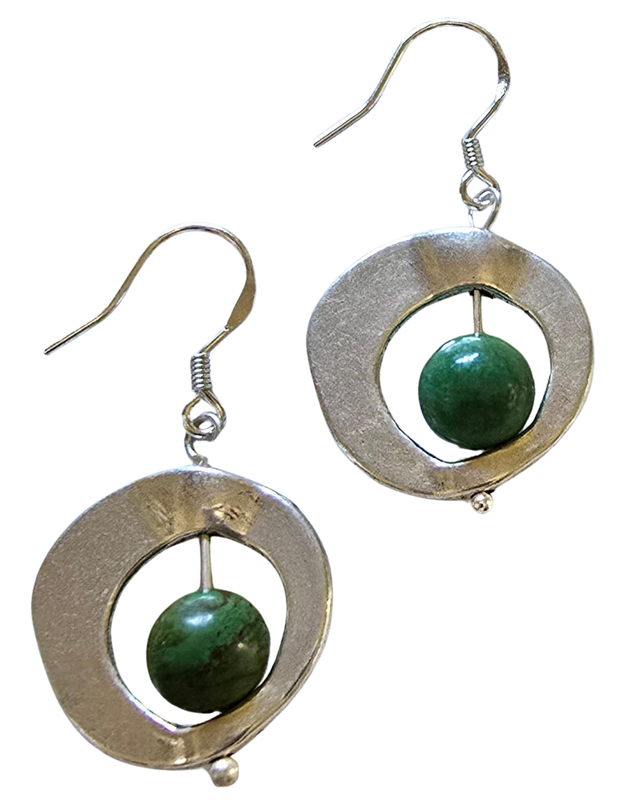 Turquoise Slip Bead Earrings
