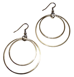 Double Hoop Stainless Steel Earrings