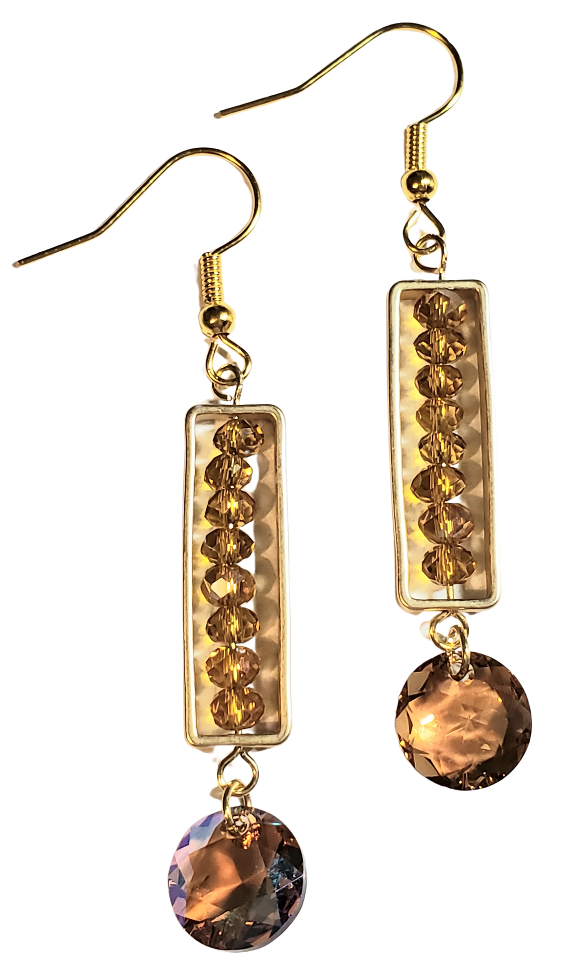 Yellow Swarovski Crystal Cage Earrings