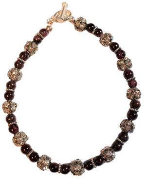 Garnet Sparkle Bead Bracelet