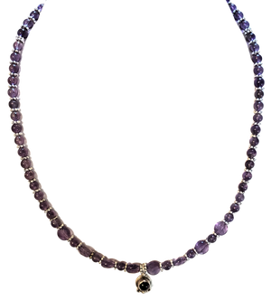 Rondelle Amethyst Florette Necklace