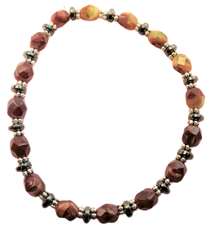 Hematite Agate Stretch Bracelet