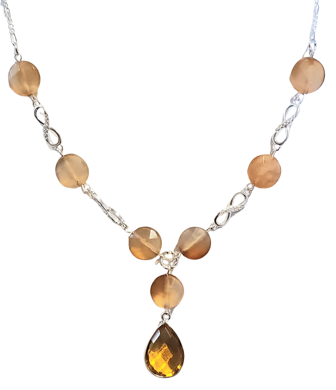 Carnelian Sterling Silver Drop Necklace