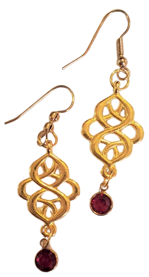 Red Rivoli Nouveau Earrings