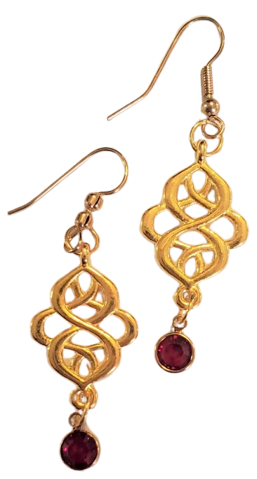 Red Rivoli Nouveau Earrings