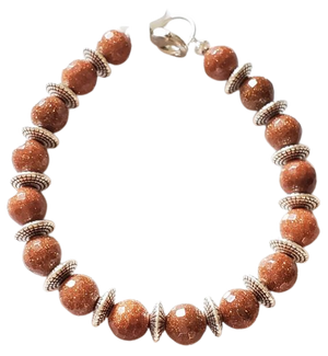 Large Bead Goldstone Bracelet