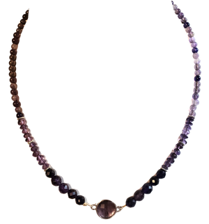 Amethyst Round Focal Bead Necklace