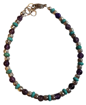Amethyst Turquoise Howlite Bracelet