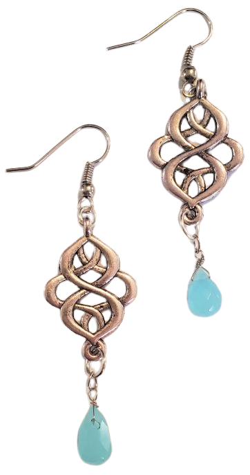 Blue Quartz Nouveau Earrings