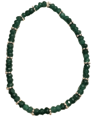 Green Jade Stretch Bracelet