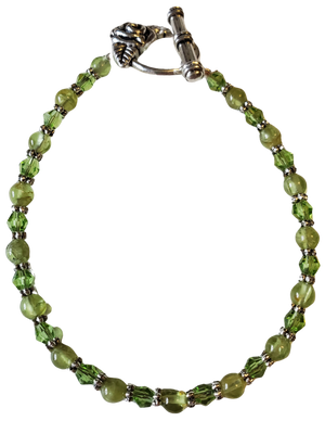 Peridot Bicone Bracelet