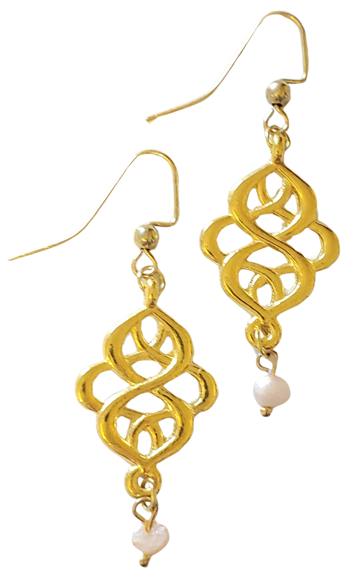 Peach Pearl Nouveau Earrings