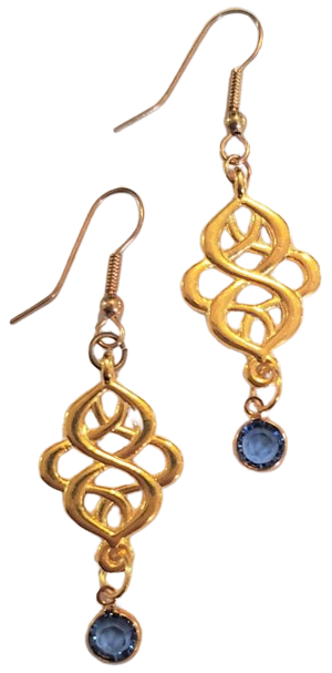 Blue Rivoli Nouveau Earrings