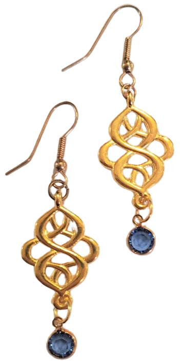 Blue Rivoli Nouveau Earrings