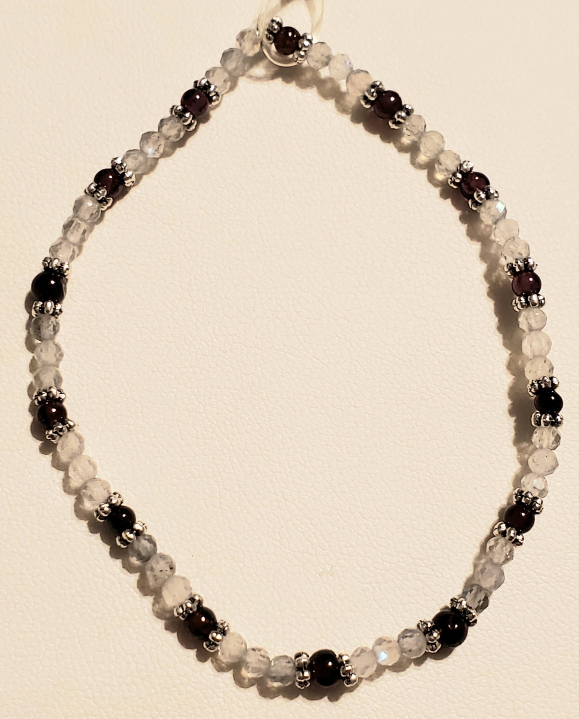 Labradorite Garnet Stretch Bracelet